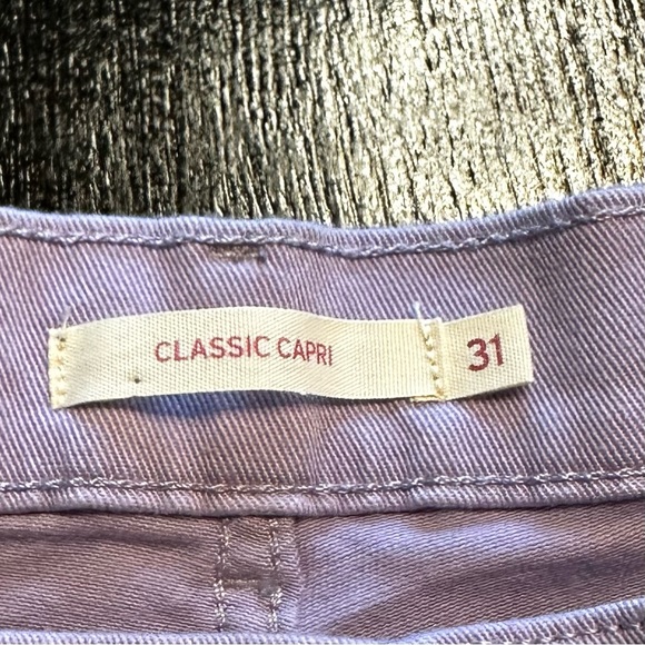 Levi’s Size 31 Lavender Purple Classic Capri Leg Denim Jean - Picture 4 of 9